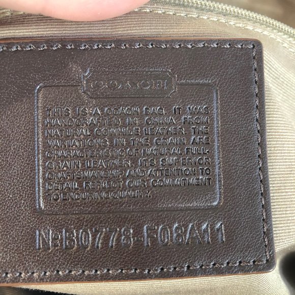 Coach Hampton Soho Leather White Tan Flap Satchel - Picture 8 of 8